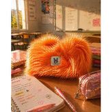 Make Bag Turuncu Peluş Makyaj Çantası
