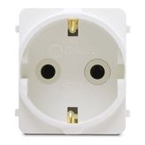 Makel Topraklı Priz Modül Beyaz Makel Rose