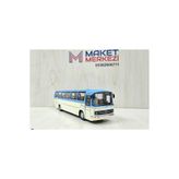 Maket 25 cm 1/43 ölçek mavi metal MERCEDES BENZ O302 OTOBÜS MAKETİ