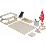 Makro Ofis Liya Sümen Takımı 11 Parça krem