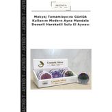 Makyaj Tamamlayıcısı Günlük Kullanım Modern Ayna Mandala Desenli Hareketli Sulu El Aynası