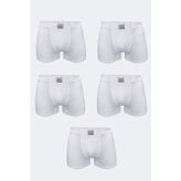 Malabadi Erkek Beyaz 5 Li Pamuk Elastan Boxer 5M074