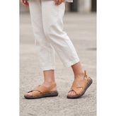 Mammamia Kadın Deri Sandalet D26YS-2725 - Taba
