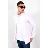 Manche Pembe Erkek Kolay Ütülenebilir Standart Fit Normal Kesim Oxford Gömlek