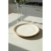 Mango Agacı Servis Tabağı & Sunum Tabağı 25 Cm Krem
