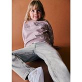 MANGO Baby Desenli pamuklu sweatshirt - Lila