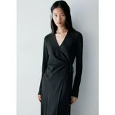 Mango Fiyonklu Anvelop Elbise - Siyah - XL
