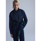 Mango Kapaklı Cepli Denim Gömlek - XS - Mavi