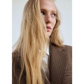 Mango Kareli Blazer Ceket - Camel