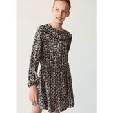 MANGO Kids Çiçekli elbise - Siyah - 8
