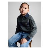 MANGO Kids Çizgili polo sweatshirt