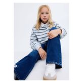 MANGO Kids İşlemeli çizgili sweatshirt
