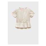 MANGO Kids Kısa kollu saten bluz