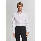 MANGO Man %100 pamuklu non-iron slim fit gömlek - Beyaz