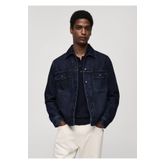 MANGO Man Kürk yakalı denim mont