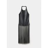 Mango Püsküllü Halter Yaka Bluz - XS - Siyah