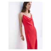 MANGO Woman Büzgülü kırışık görünümlü elbise