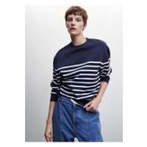 MANGO Woman Çizgili Koton Sweatshirt
