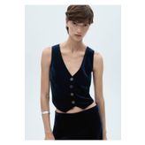 MANGO Woman Crop kadife yelek