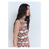 MANGO Woman Desenli kayık yaka bluz