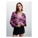 MANGO Woman Desenli Şifon Bluz