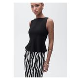 MANGO Woman Dikiş Detaylı Peplum Bluz