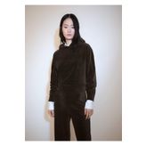 MANGO Woman Fitilli kadife kapüşonlu bluz