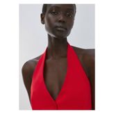 MANGO Woman Halter yaka peplum bluz