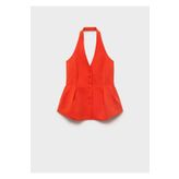 MANGO Woman Halter yaka peplum yelek