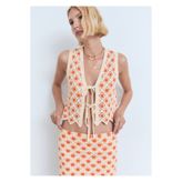 MANGO Woman Kuşaklı dantel bluz
