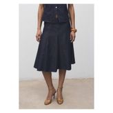 MANGO Woman Pileli denim etek