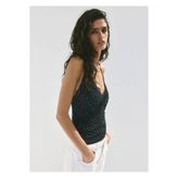 MANGO Woman Puantiyeli kısa bluz