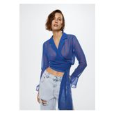 MANGO Woman Puantiyeli Tül Bluz