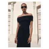 MANGO Woman Straplez triko elbise