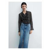MANGO Woman Volanlı desenli bluz