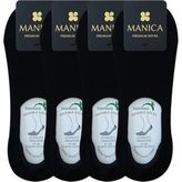 Manıca Erkek Bambu Babet Çorap 4 Çift - Siyah - 41 - 44
