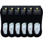 MANICA Erkek Bambu Babet Çorap 6 Çift - Siyah - 41 - 44