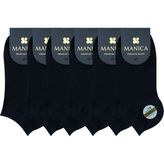 MANICA Kadın Bambu Patik Çorap 6 Çift - Siyah - 36 - 40