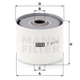 Mann P917/2X Yakıt Filtresi