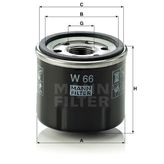 Mann W66 Yağ Filtresi