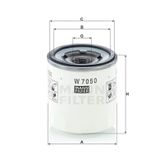 Mann W7050 Yağ Filtresi