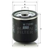 Mann W712/80 Yağ Filtresi