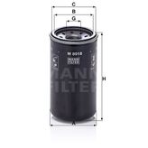 Mann W8018 Yağ Filtresi