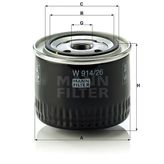 Mann W914/26 Yağ Filtresi