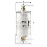 Mann WK726 Yakıt Filtresi