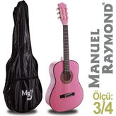 Manuel Raymond MRC87PNK 3/4 Junior Klasik Gitar Pembe (Kılıf Dahil)