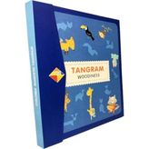 Manyetik Ahşap Tangram Puzzle - Renkli