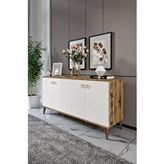 mapahomeliving Simple Konsol Ekru Ceviz