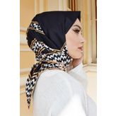 Ma'Polien Basic Kreasyon Twill Eşarp Siyah-altın