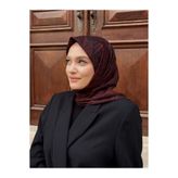 Ma'Polien Soft Eşarp Bordo-Siyah